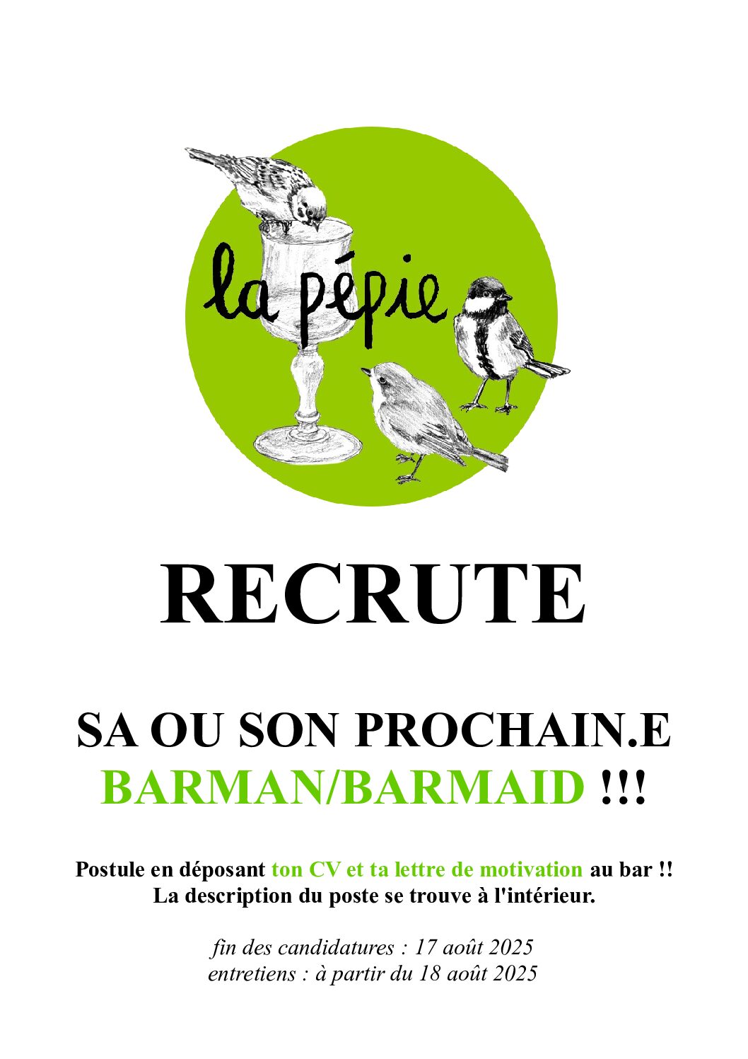 La Pépie recrute !