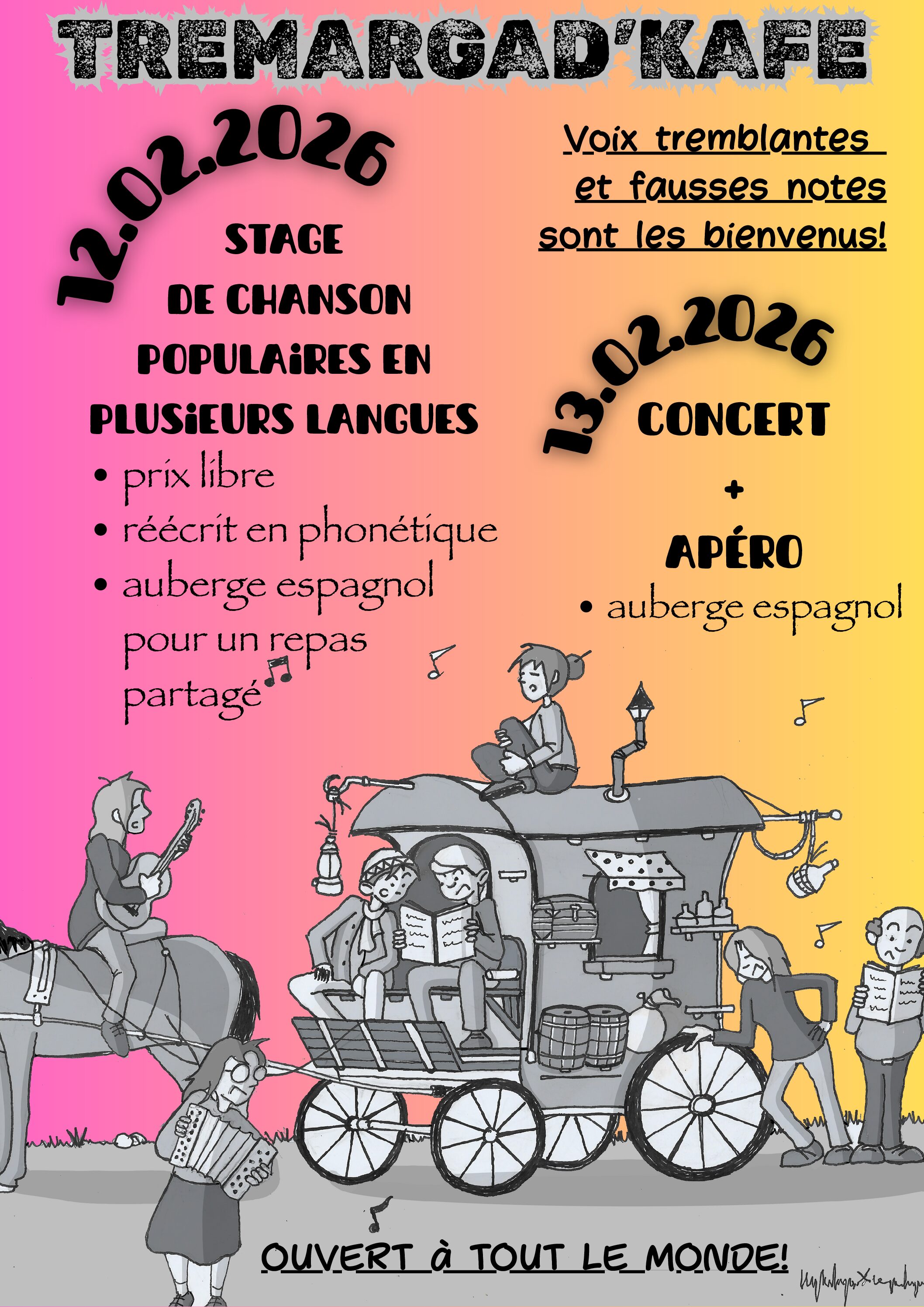 Stage de chansons populaires